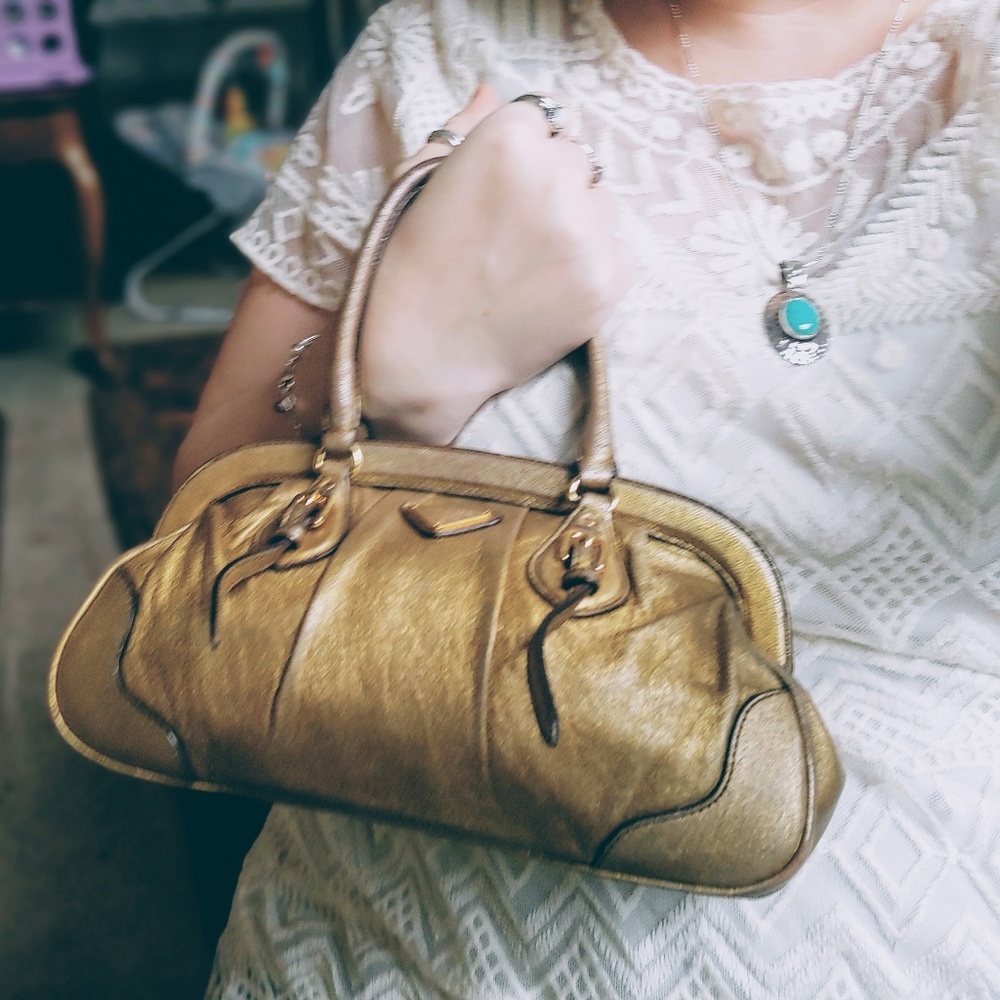 Prada purse - Rare gold soft leather - Picture 2 of 8